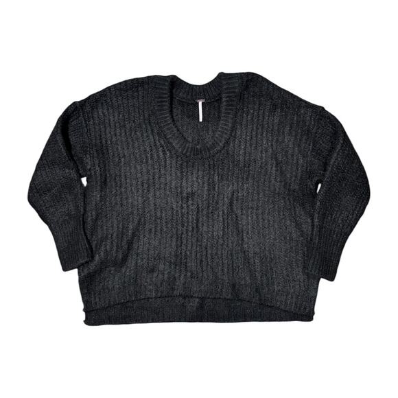 Free People Sweaters - Free People Dark Gray/Black Chunky Oversized Sweater - Size XS